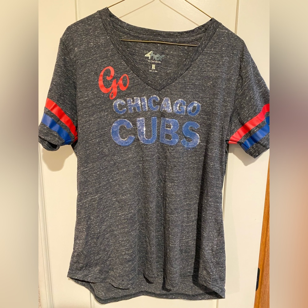 CHICAGO CUBS T SHIRT BY CARL BANKS GRAY